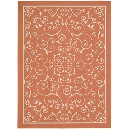NOURISON Nourison 11207 Home & Garden Area Rug Collection Orange 7 ft 9 in. x 10 ft 10 in. Rectangle 99446112071